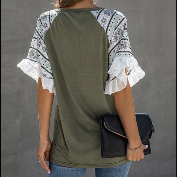 Ruffle Sleeve Top - Picture 2 of 2